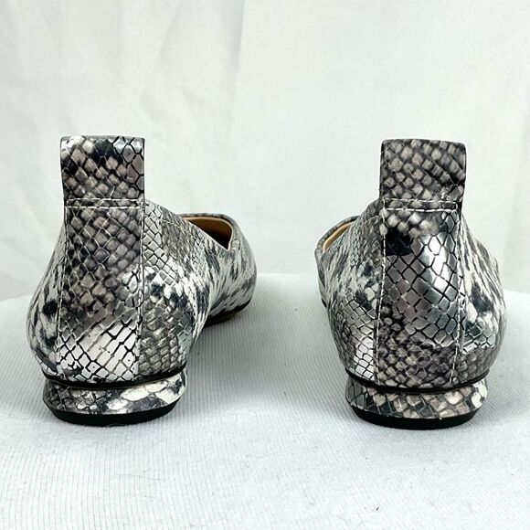 Franco Sarto Ailee Flats Metallic Snakeskin Ballet Flat Sz 6 Square Toe - Picture 6 of 10